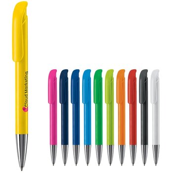 Balpen Atlas hardcolour metal tip zwart