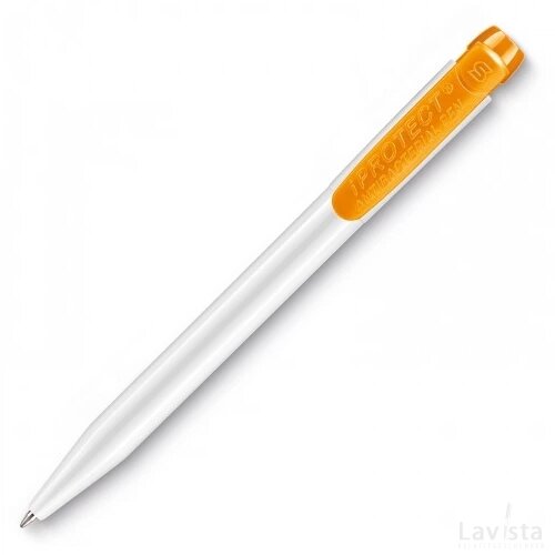 Balpen IProtect hardcolour wit / oranje