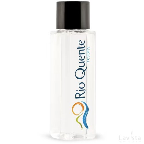 Flesje met douchgel en shampoo (50 ml) Zwart