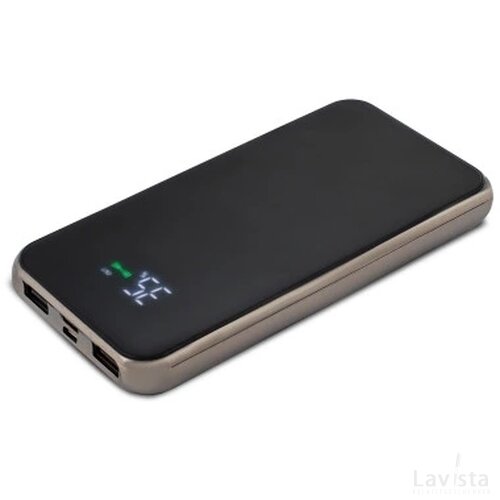 Draadloze powerbank met hoogglans oppervlak 8000mAh zwart
