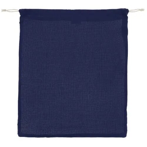 Herbruikbaar groente & fruit zakje OEKO-TEX® katoen 40x45cm donker blauw