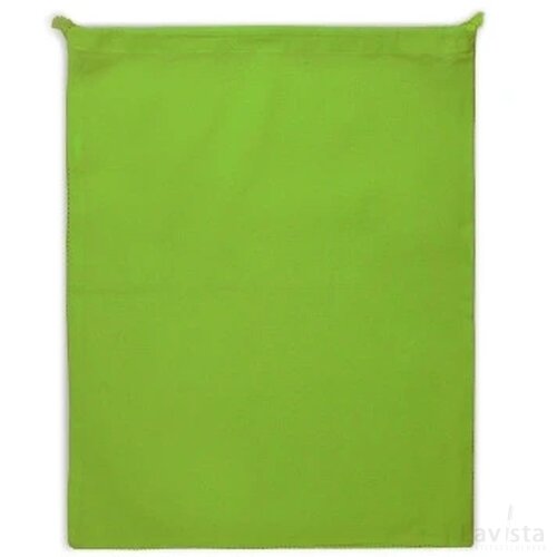 Herbruikbaar groente & fruit zakje OEKO-TEX® katoen 40x45cm licht groen