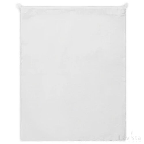 Herbruikbaar groente & fruit zakje OEKO-TEX® katoen 40x45cm wit