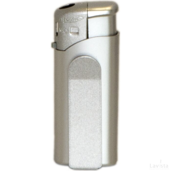 Aansteker Atomic mini clip zilver