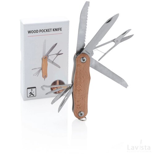Houten zakmes bruin