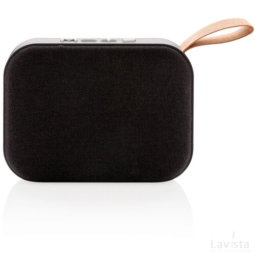 Fabric trend draadloze 3W speaker zwart, zwart