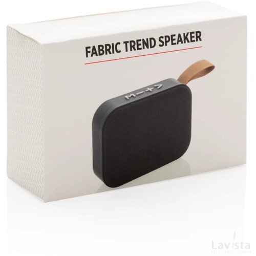 Fabric trend draadloze 3W speaker zwart, zwart