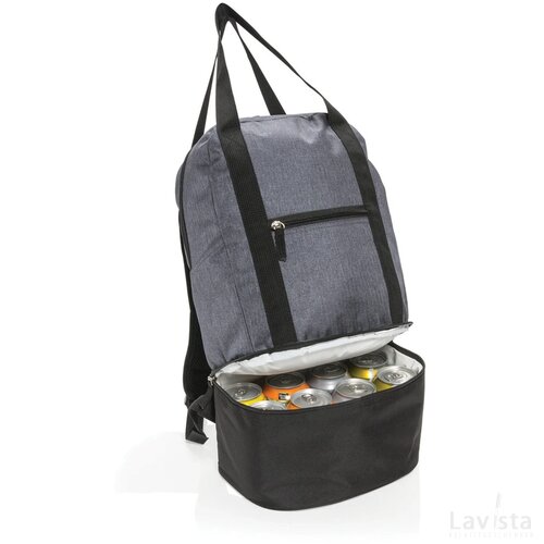 3-in-1 koel rugzak en handtas grijs, zwart