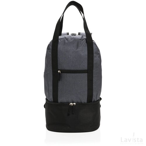 3-in-1 koel rugzak en handtas grijs, zwart