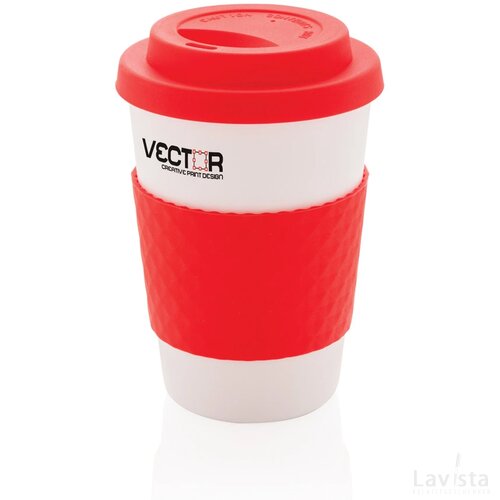 Herbruikbare koffiebeker 270ml rood