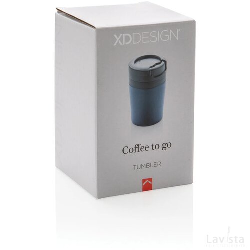 Coffee to go mok blauw