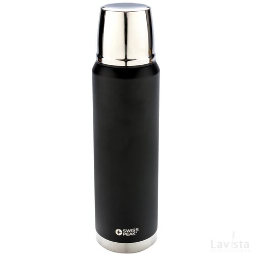 Swiss Peak Elite 1L copper vacuüm fles zwart