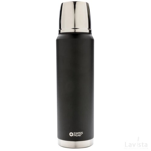 Swiss Peak Elite 1L copper vacuüm fles zwart