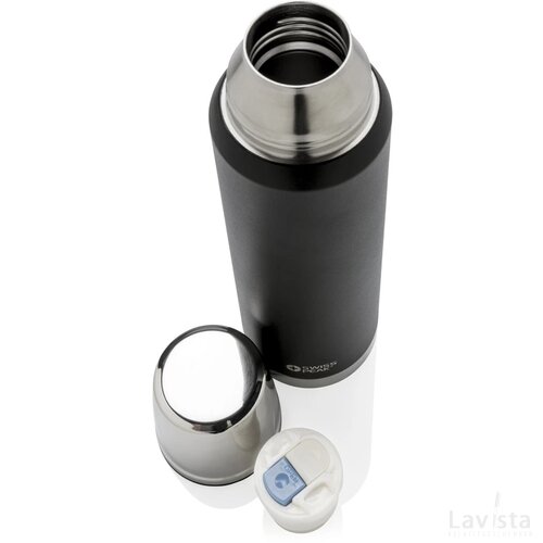 Swiss Peak Elite 1L copper vacuüm fles zwart