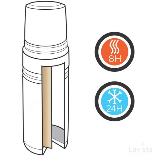Swiss Peak Elite 1L copper vacuüm fles zwart