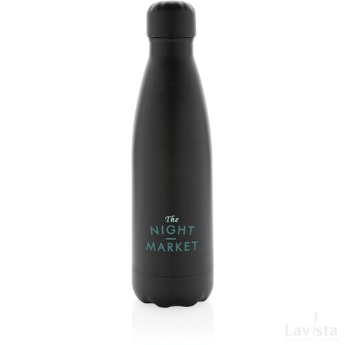 Unikleur vacuüm geïsoleerde roestvrijstalen fles 500 ml zwart