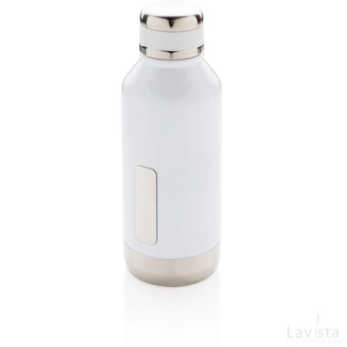 Lekvrije isoleerfles met logo plaatje wit