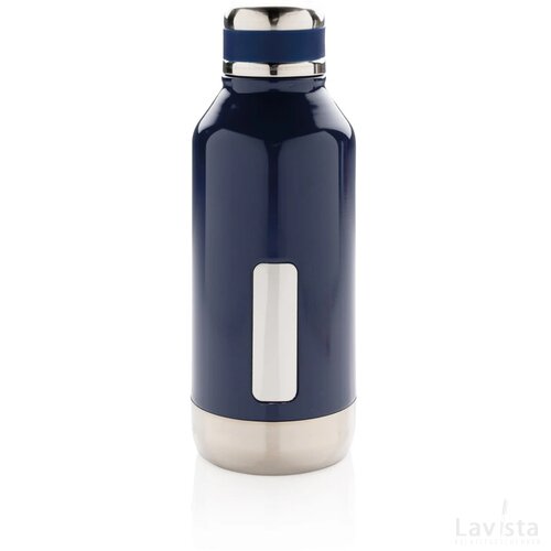 Lekvrije isoleerfles met logo plaatje blauw