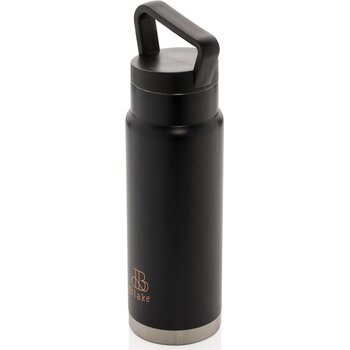 Lekvrije vacuümfles on-the-go met handvat zwart