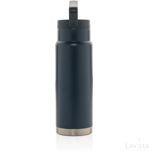Lekvrije vacuümfles on-the-go met handvat blauw