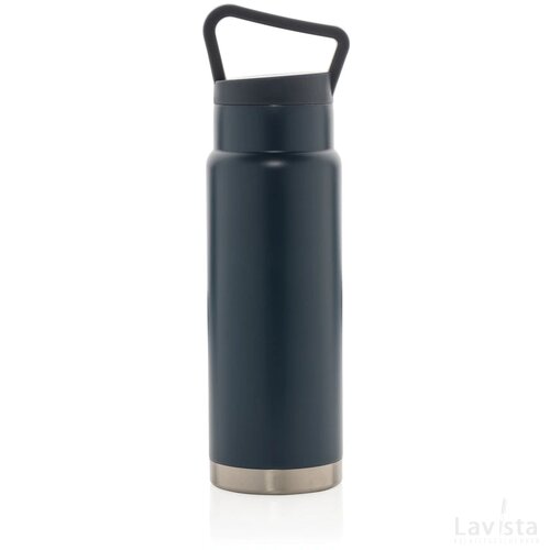 Lekvrije vacuümfles on-the-go met handvat blauw