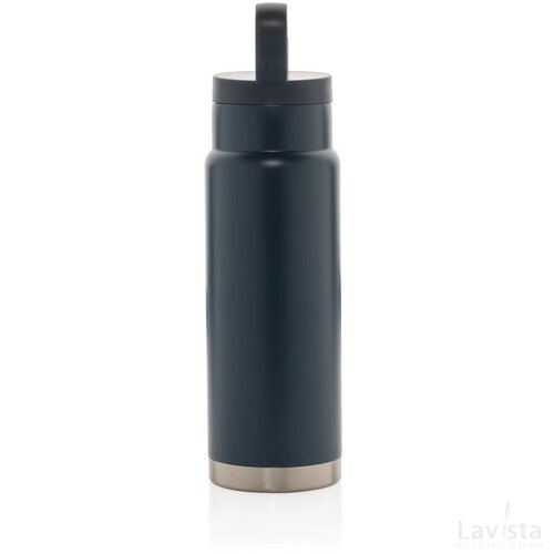 Lekvrije vacuümfles on-the-go met handvat blauw