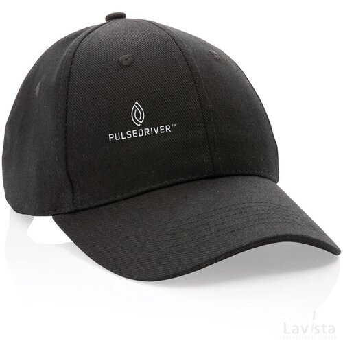 Impact AWARE™ 6 panel 280gr gerecycled katoenen cap zwart