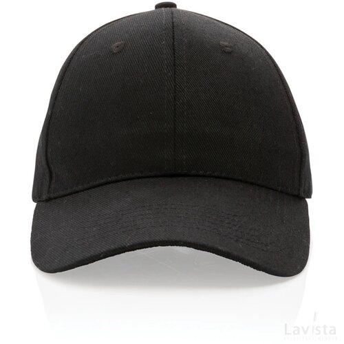 Impact AWARE™ 6 panel 280gr gerecycled katoenen cap zwart