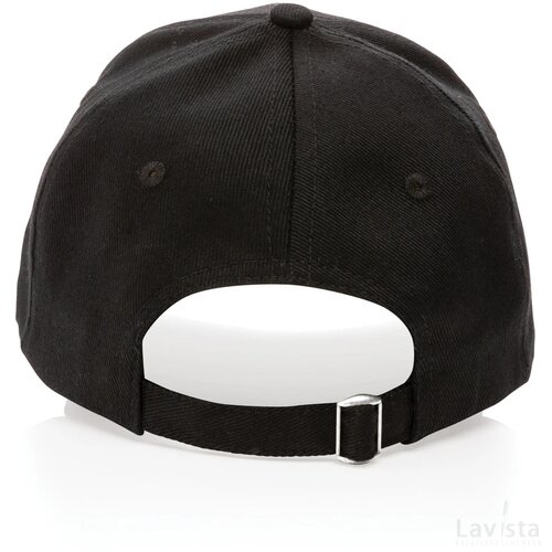Impact AWARE™ 6 panel 280gr gerecycled katoenen cap zwart
