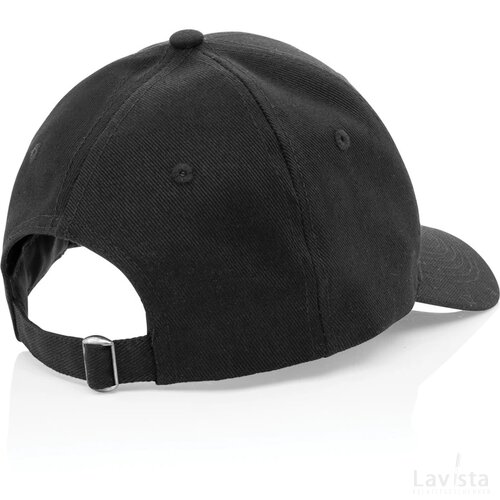 Impact AWARE™ 6 panel 280gr gerecycled katoenen cap zwart