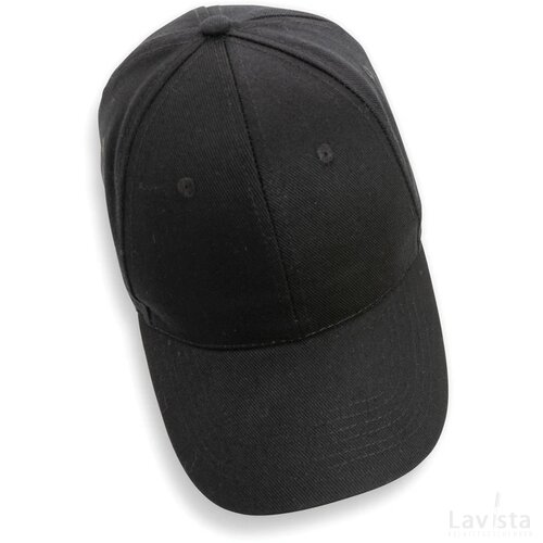 Impact AWARE™ 6 panel 280gr gerecycled katoenen cap zwart