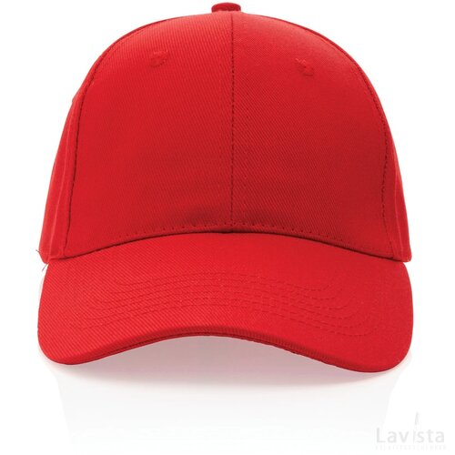 Impact AWARE™ 6 panel 280gr gerecycled katoenen cap rood