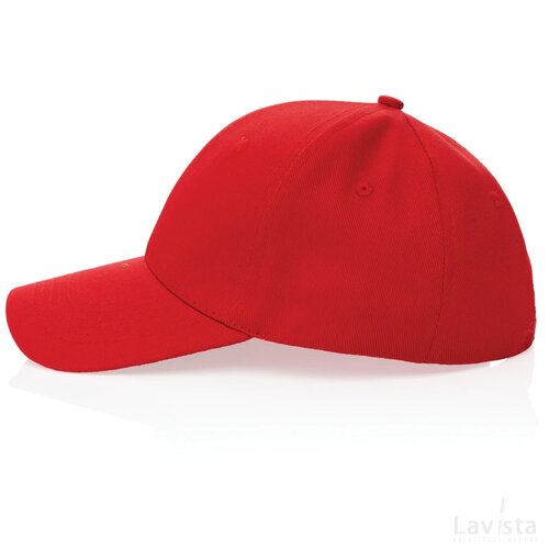 Impact AWARE™ 6 panel 280gr gerecycled katoenen cap rood