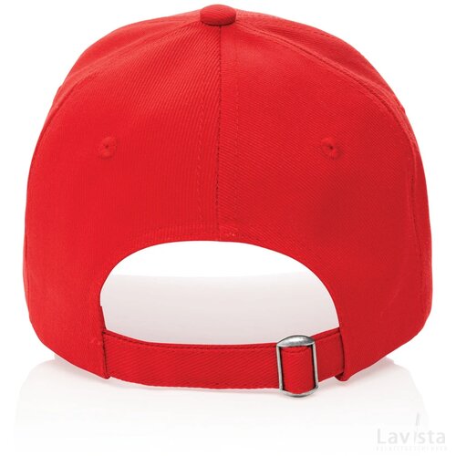 Impact AWARE™ 6 panel 280gr gerecycled katoenen cap rood