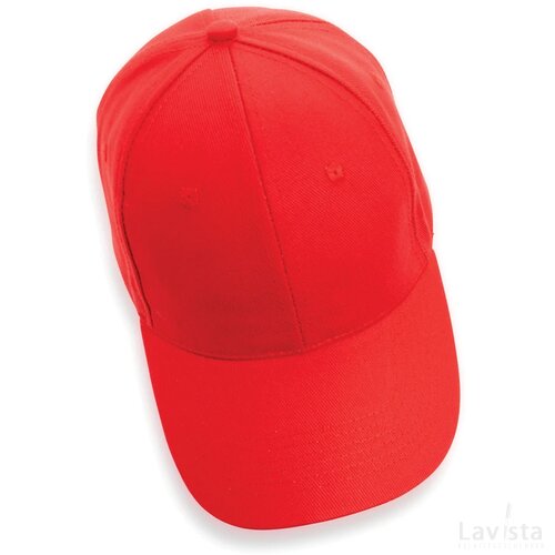 Impact AWARE™ 6 panel 280gr gerecycled katoenen cap rood