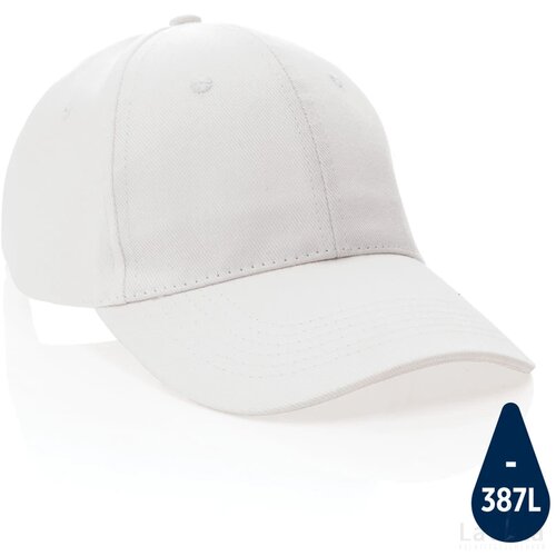 Impact AWARE™ 6 panel 280gr gerecycled katoenen cap wit