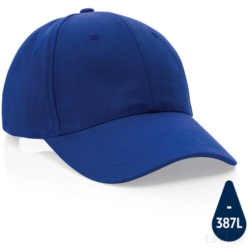 Impact AWARE™ 6 panel 280gr gerecycled katoenen cap blauw