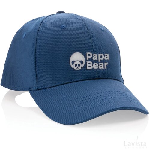 Impact AWARE™ 6 panel 280gr gerecycled katoenen cap donkerblauw