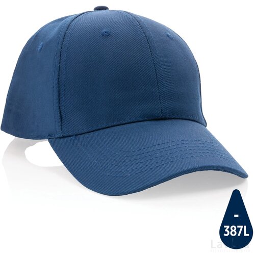 Impact AWARE™ 6 panel 280gr gerecycled katoenen cap donkerblauw
