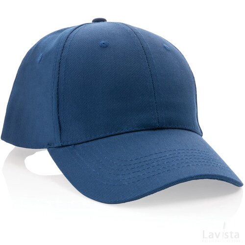 Impact AWARE™ 6 panel 280gr gerecycled katoenen cap donkerblauw