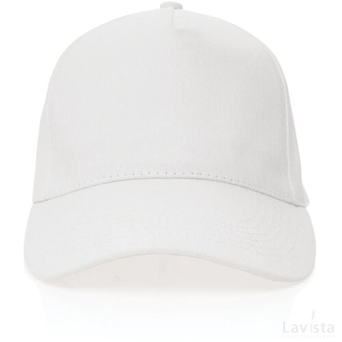 Impact AWARE™ 5 panel 280gr recycled katoenen cap wit