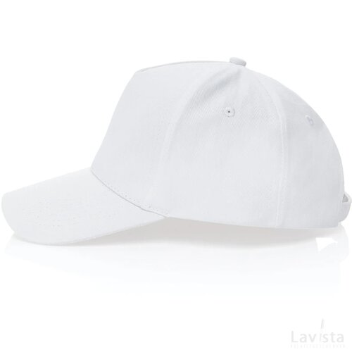 Impact AWARE™ 5 panel 280gr recycled katoenen cap wit