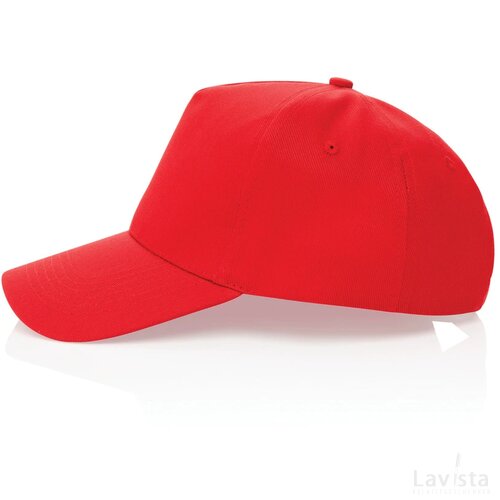 Impact AWARE™ 5 panel 280gr recycled katoenen cap rood