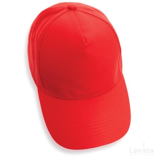 Impact AWARE™ 5 panel 280gr recycled katoenen cap rood