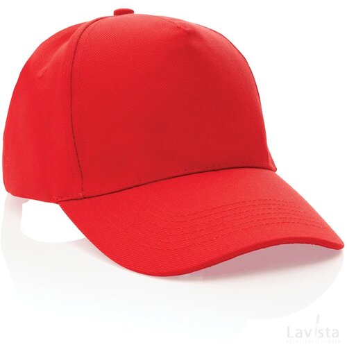 Impact AWARE™ 5 panel 280gr recycled katoenen cap rood