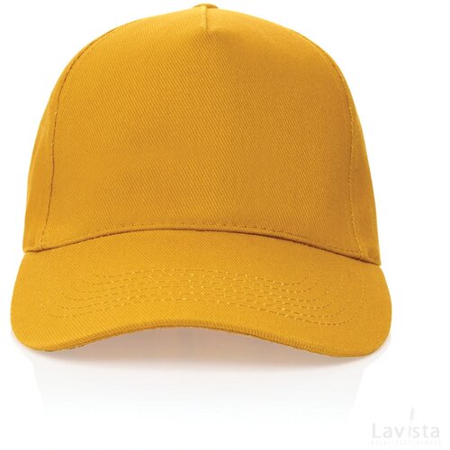 Impact AWARE™ 5 panel 280gr recycled katoenen cap geel