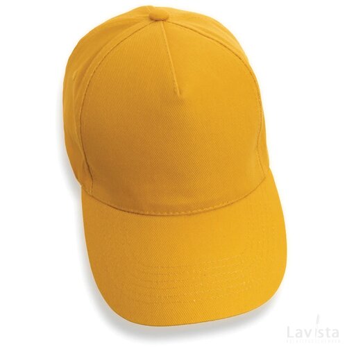 Impact AWARE™ 5 panel 280gr recycled katoenen cap geel