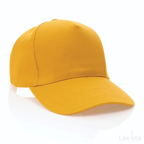 Impact AWARE™ 5 panel 280gr recycled katoenen cap geel