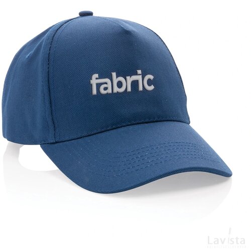 Impact AWARE™ 5 panel 280gr recycled katoenen cap donkerblauw