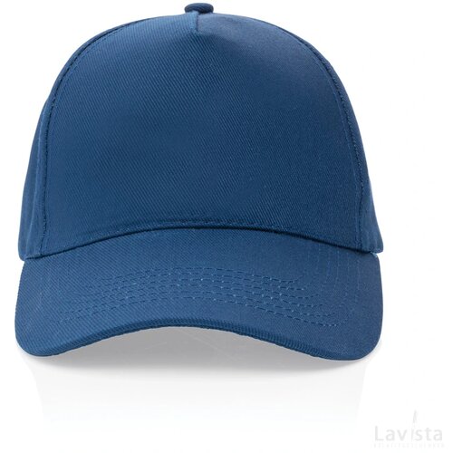 Impact AWARE™ 5 panel 280gr recycled katoenen cap donkerblauw